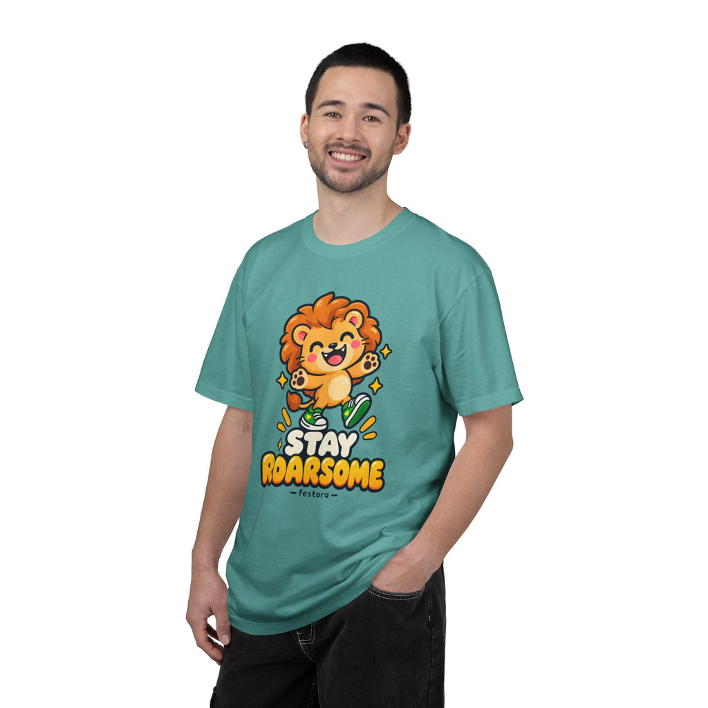 Stay Roarsome – Cute Happy Lion Graphic T-Shirt