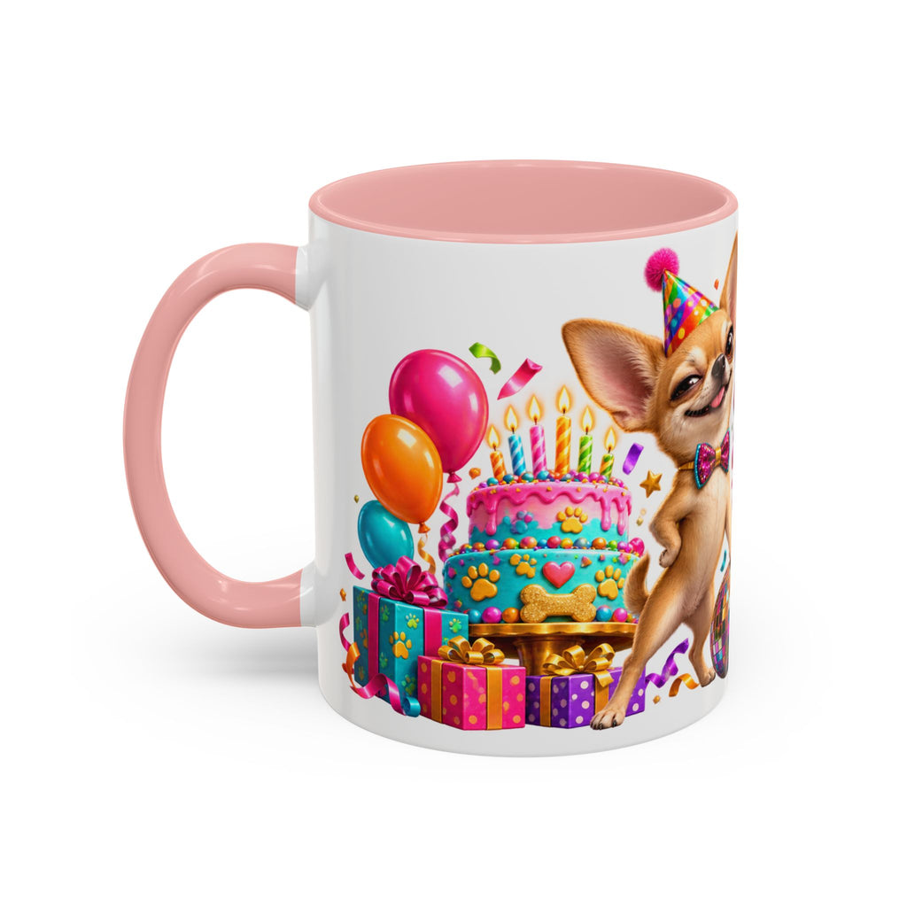 Small Dog Big Birthday Energy Chihuahua White Mug