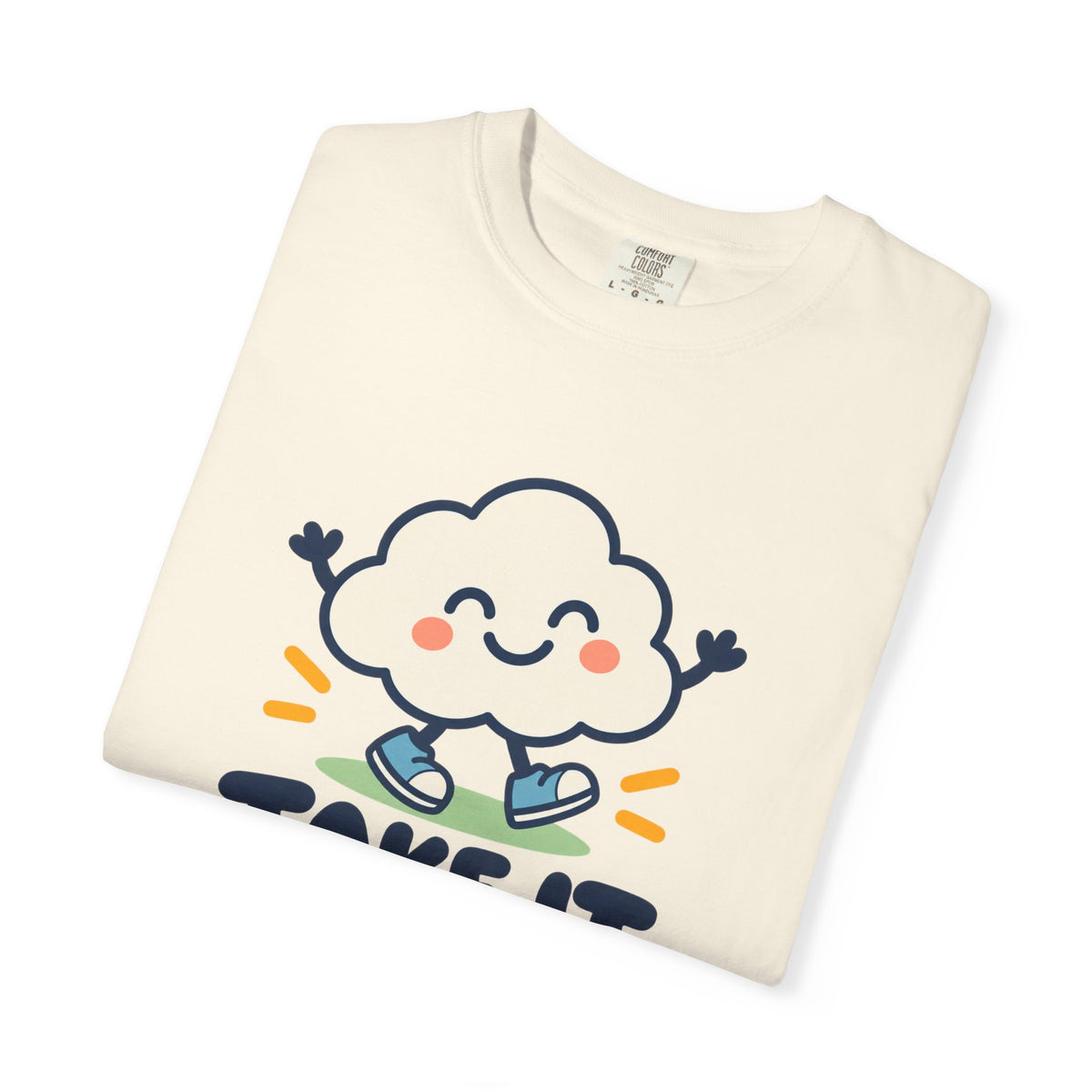 Take It Easy – Happy Cloud Graphic T-Shirt | Festora Everyday