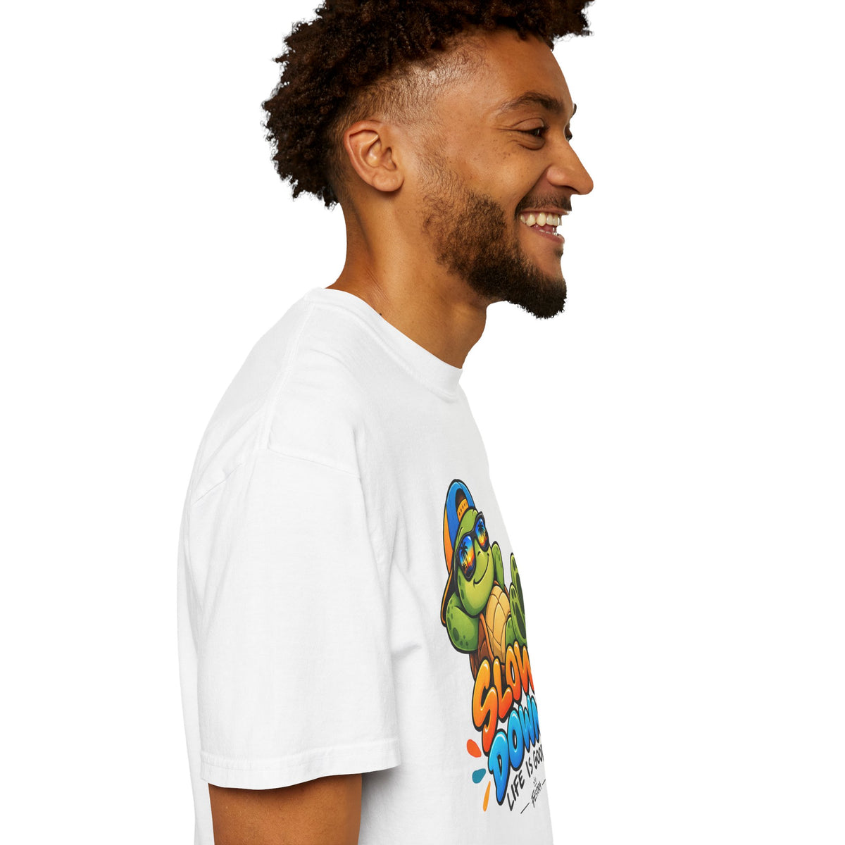 Slow Down, Life Is Good – Turtle Graphic T-Shirt | Festora Everyday