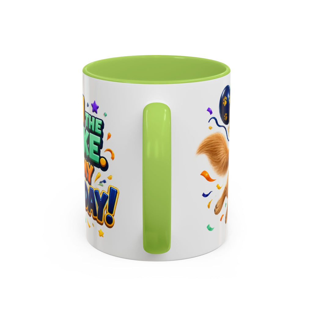 Fetch the Cake Golden Retriever Birthday White Mug