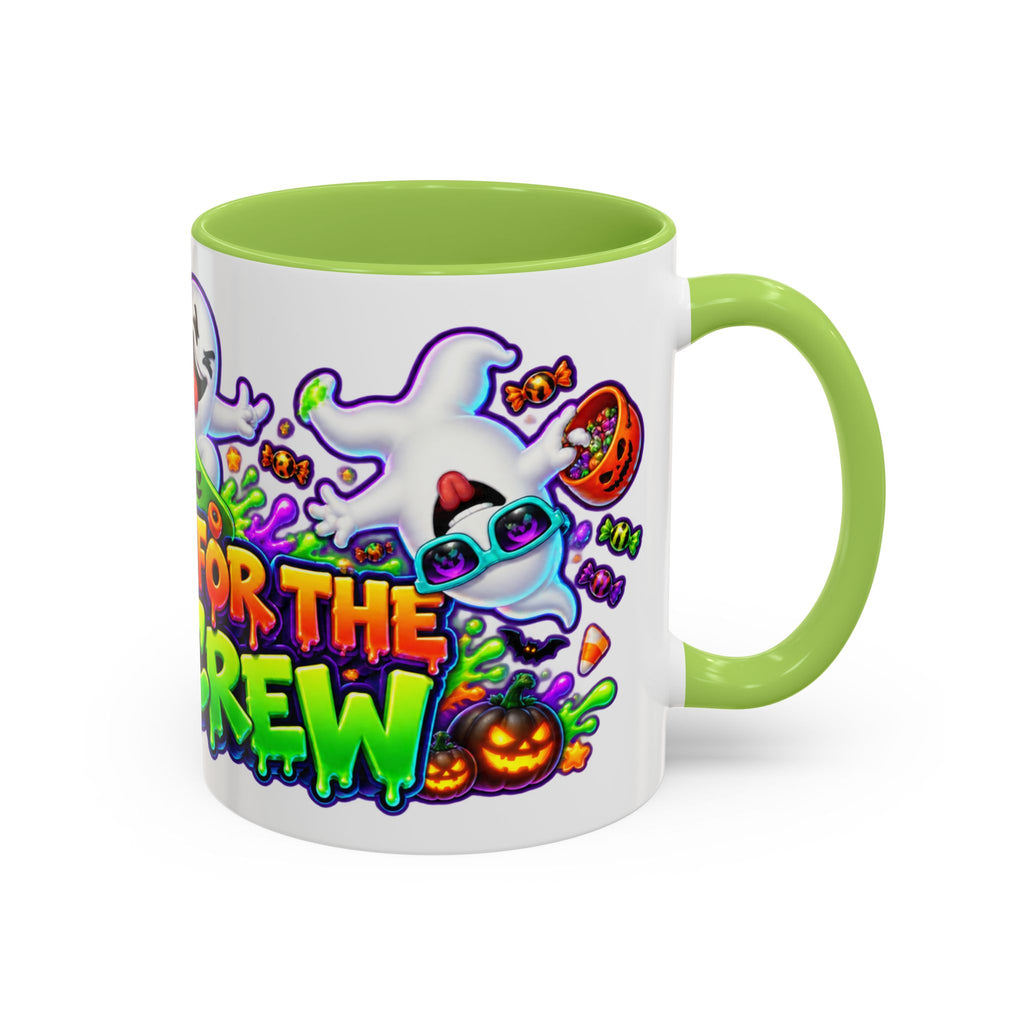 No Rest for the Boo Crew Crazy Ghosts Halloween White Mug