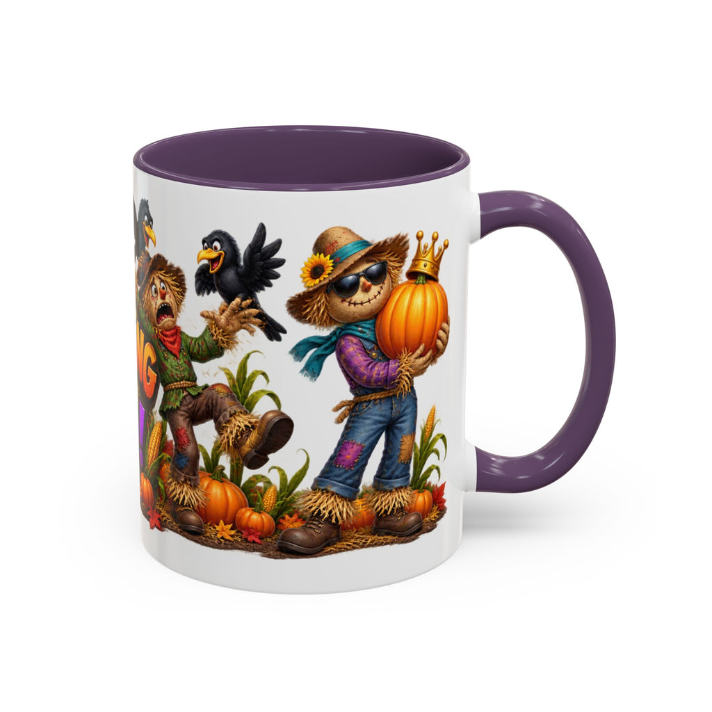 Outstanding in Our Field Funny Scarecrow Halloween White Mug