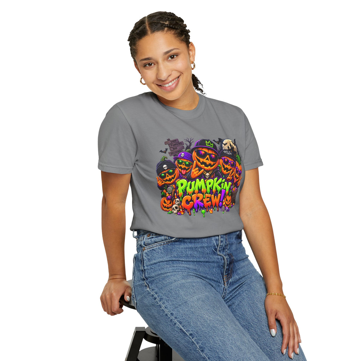 Pumpkin Crew Halloween T-Shirt – Funny Jack O’ Lantern Graphic Tee