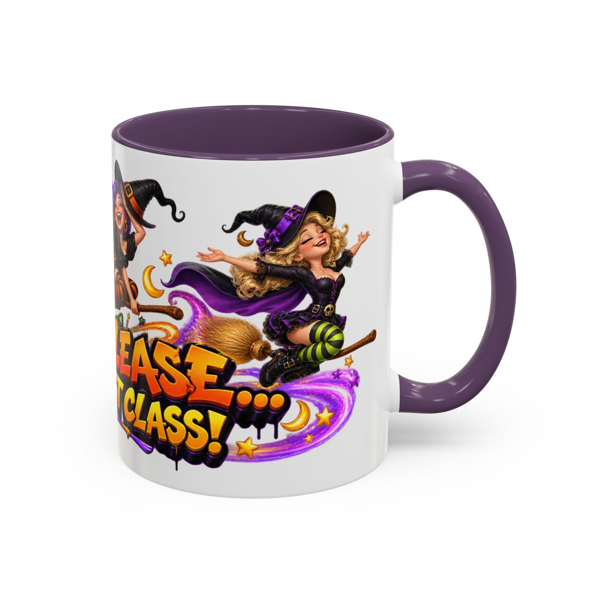 Witch Please I Fly First Class Halloween White Mug
