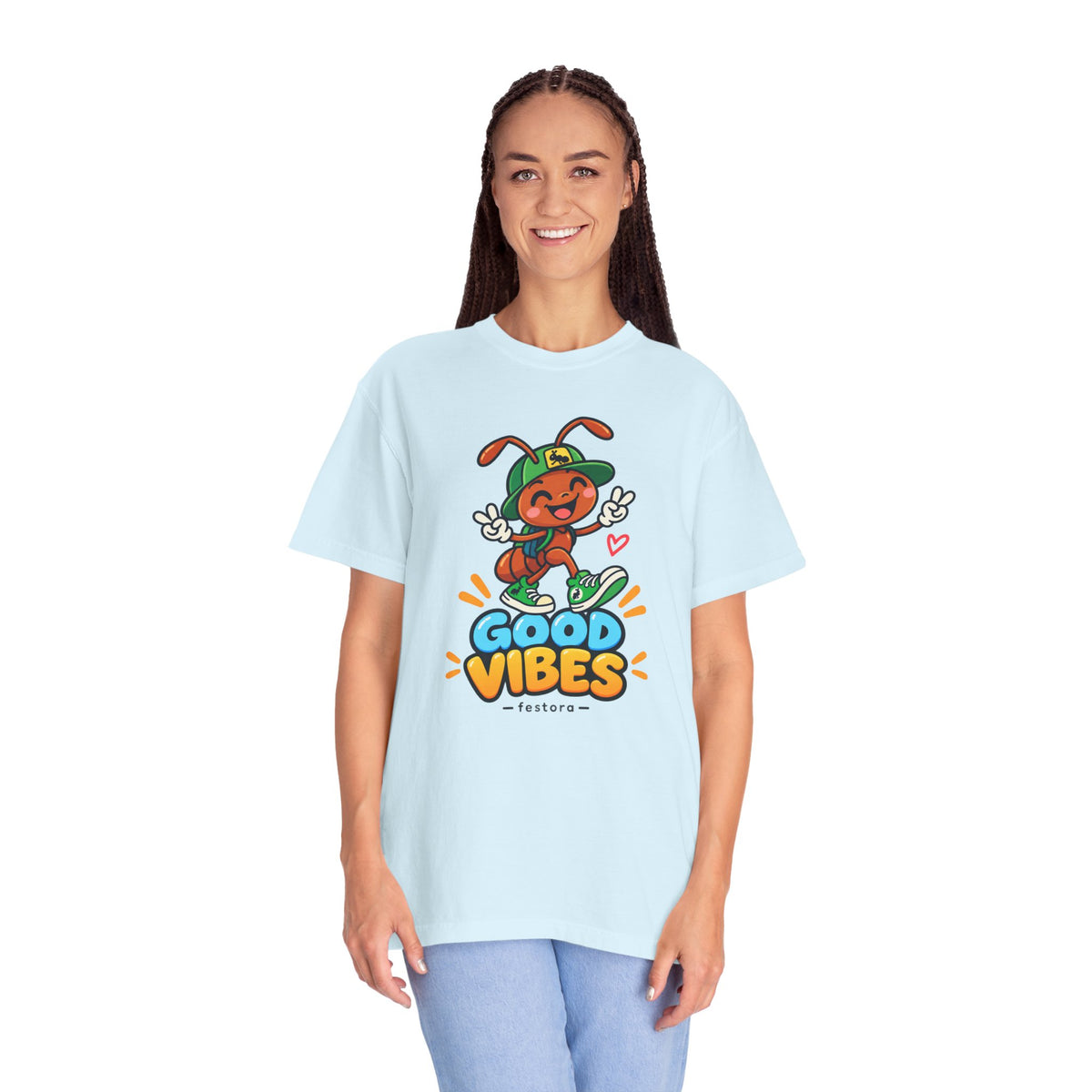 Good Vibes – Happy Ant Graphic T-Shirt