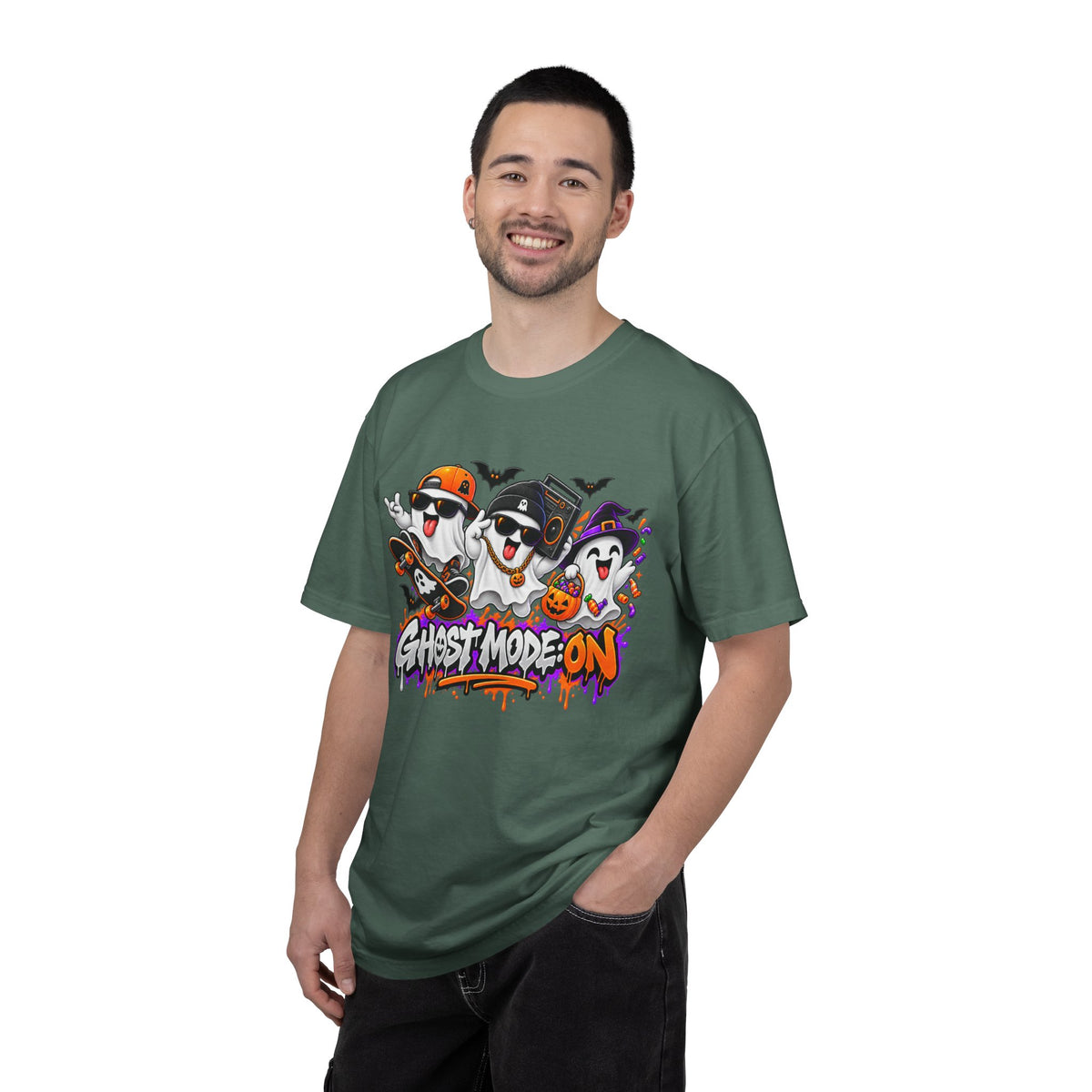 Ghost Mode: ON – Halloween Ghosts Graphic T-Shirt