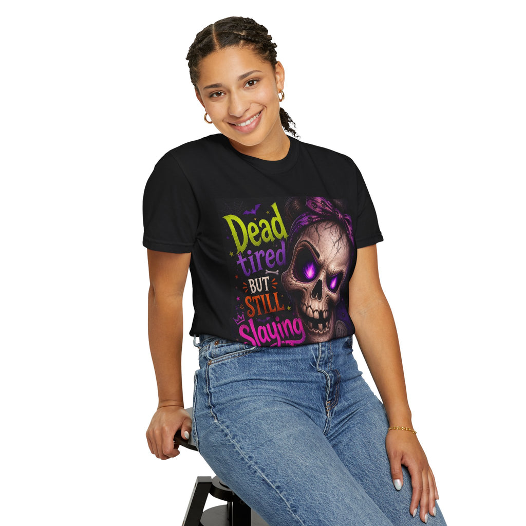 Skull 'Dead Tired But Still Slaying' Graphic T-Shirt