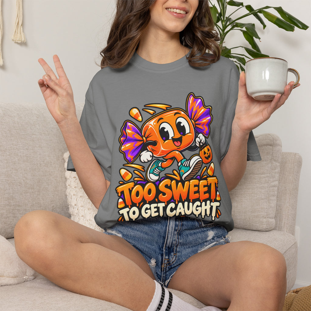 Too Sweet to Get Caught – Cute Halloween Candy T-Shirt