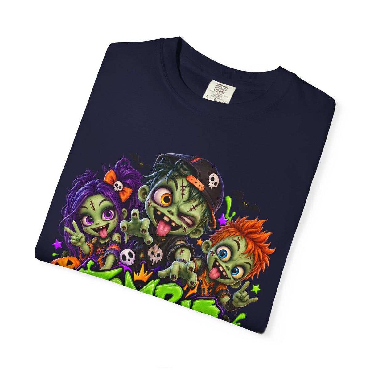 Zombie Party On! – Halloween Zombie Crew Graphic T-Shirt