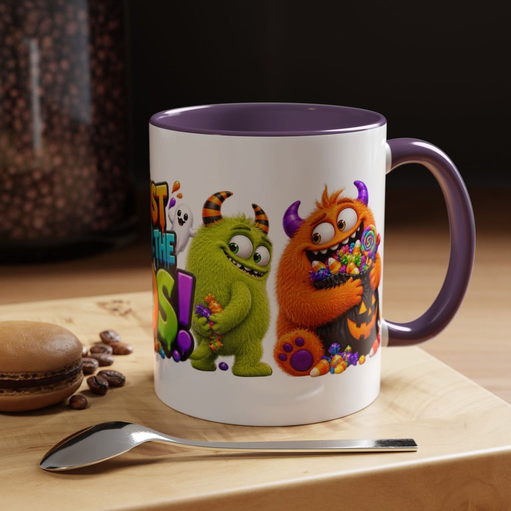 I’m Just Here for the Boos Funny Halloween Monster White Mug