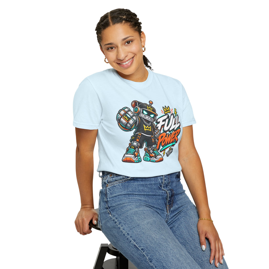 Full Power Robot Graphic T-Shirt — Retro Streetwear Tee
