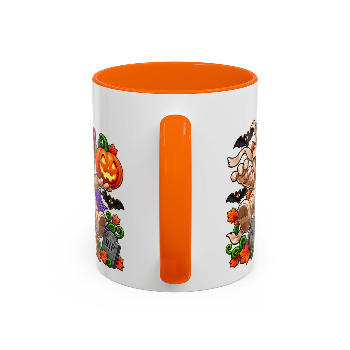 Wrapped Up & Ready to Party White Mug – Funny Mummies & Spooky Party Design