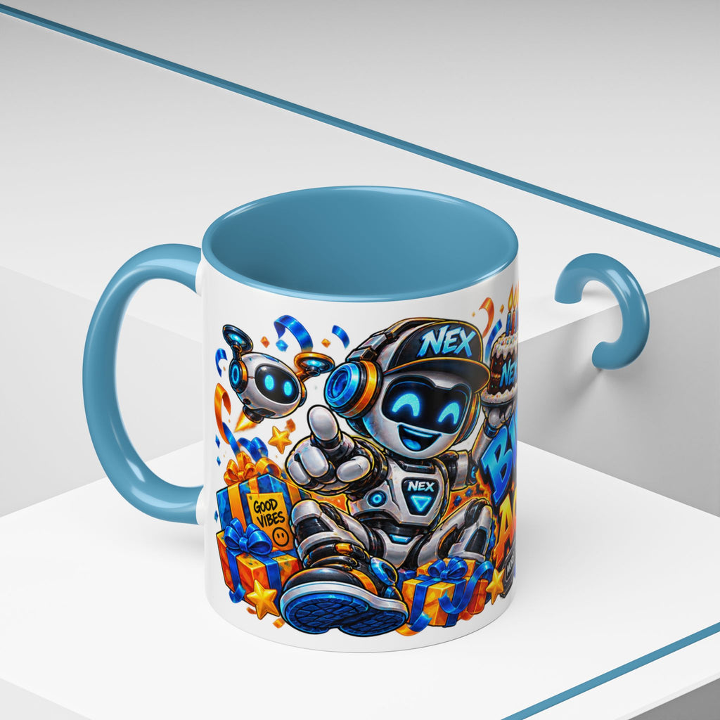Festora Robot Birthday Mug – Birthday Mode Activated Coffee Cup