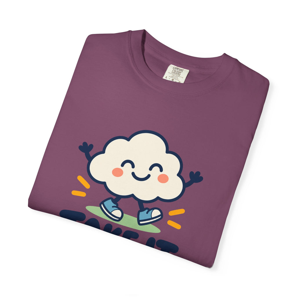 Take It Easy – Happy Cloud Graphic T-Shirt | Festora Everyday