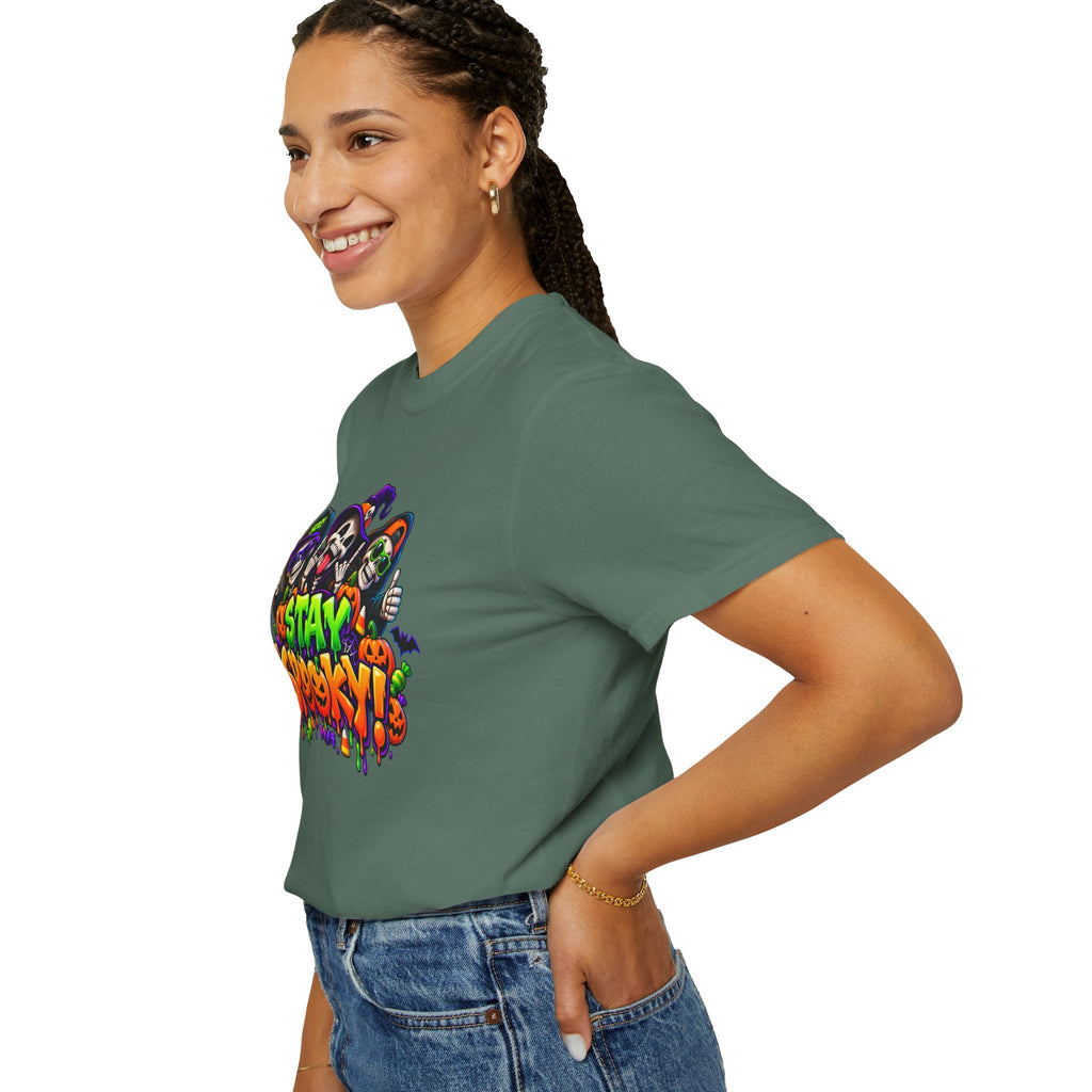 Stay Spooky Halloween T-Shirt – Funny Skeleton Crew Colorful Graphic Tee