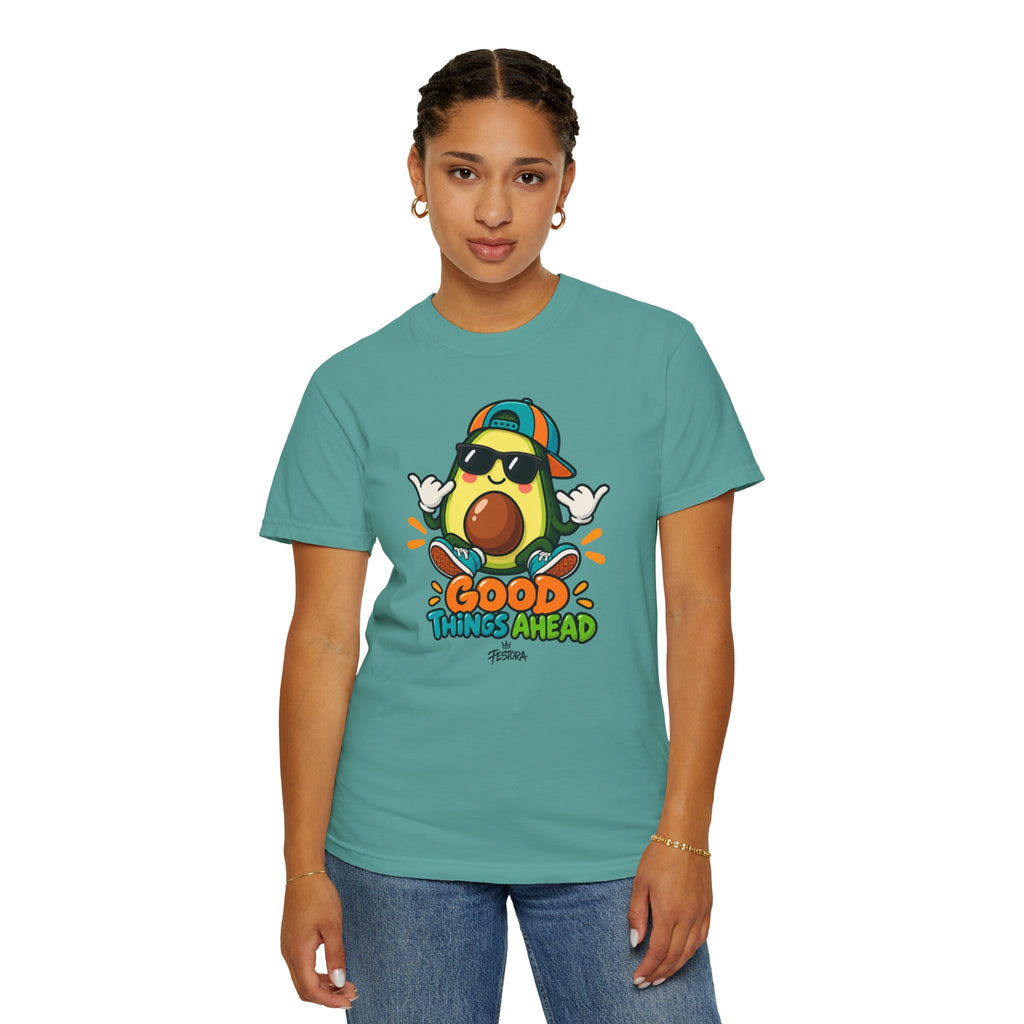 Good Things Ahead Avocado Graphic T-Shirt | Festora Everyday