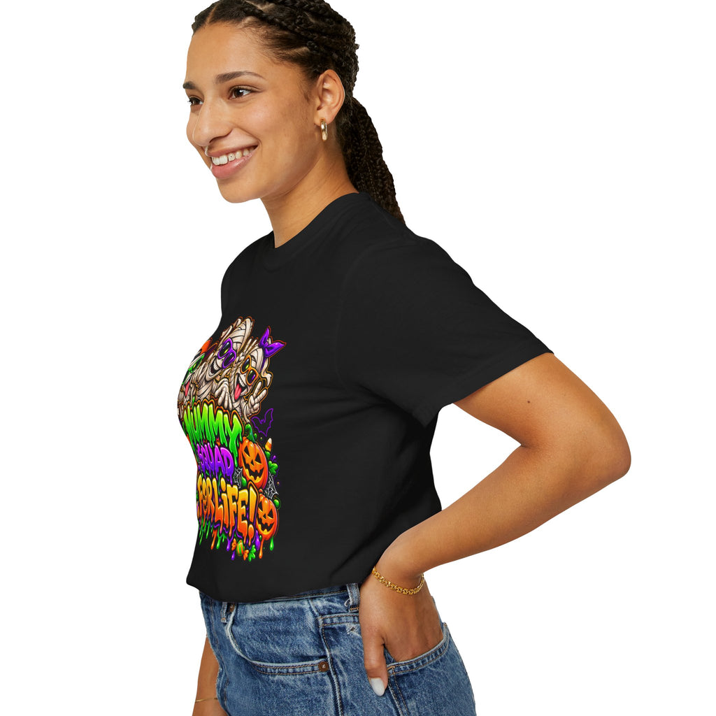Mummy Squad For Life Halloween T-Shirt – Funny Colorful Mummy Graphic Tee
