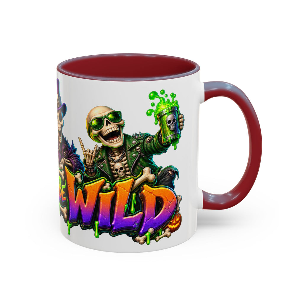 Bone to Be Wild Skeleton Crew Halloween White Mug