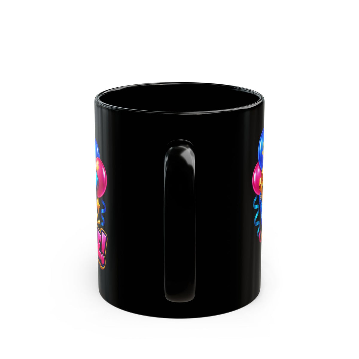 Birthday Mode Full Wiggle Corgi Black Mug
