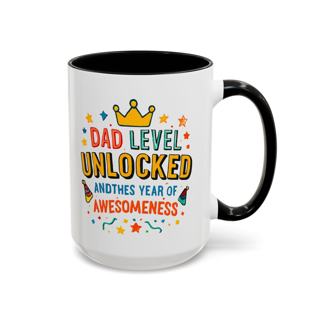 Dad Level Unlocked Coffee Mug – Funny Father’s Day 11/15oz Accent Mug