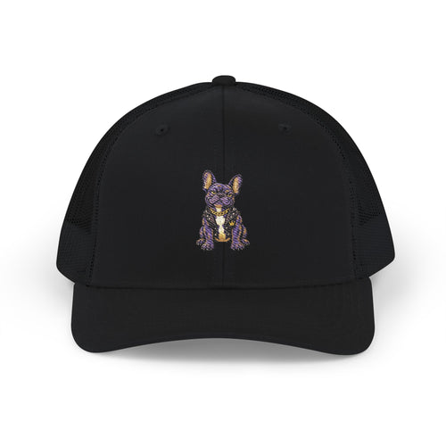 Boss French Bulldog Embroidered Trucker Cap