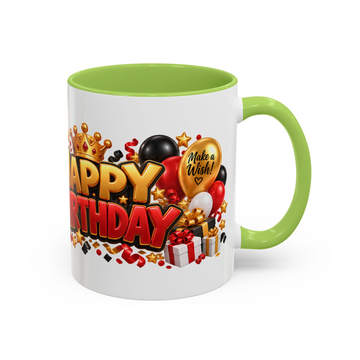 Happy Birthday Eagle Mug – Colorful 3D Birthday Gift – White Coffee Mug