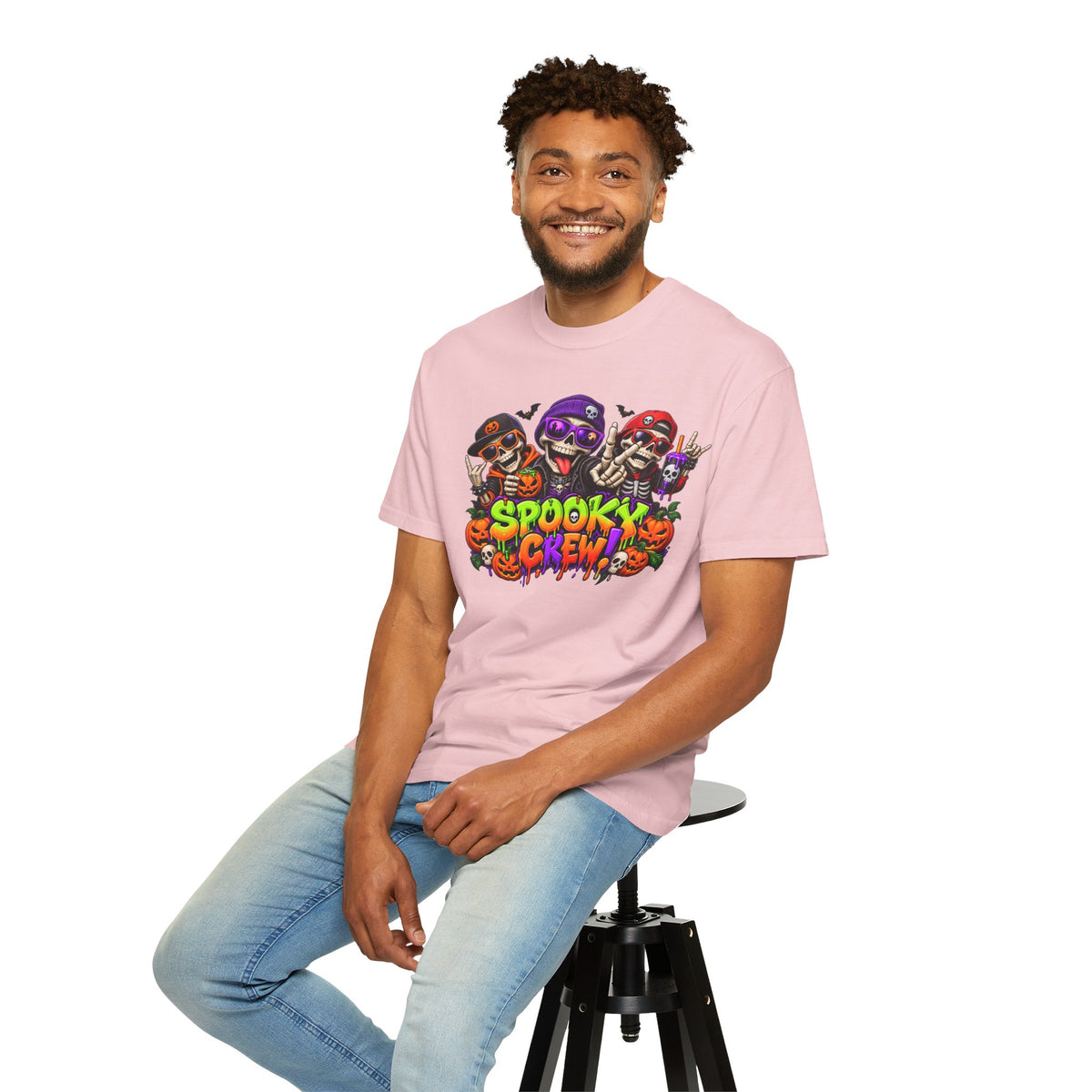 Spooky Crew Halloween T-Shirt – Funny Skeleton Graphic Tee