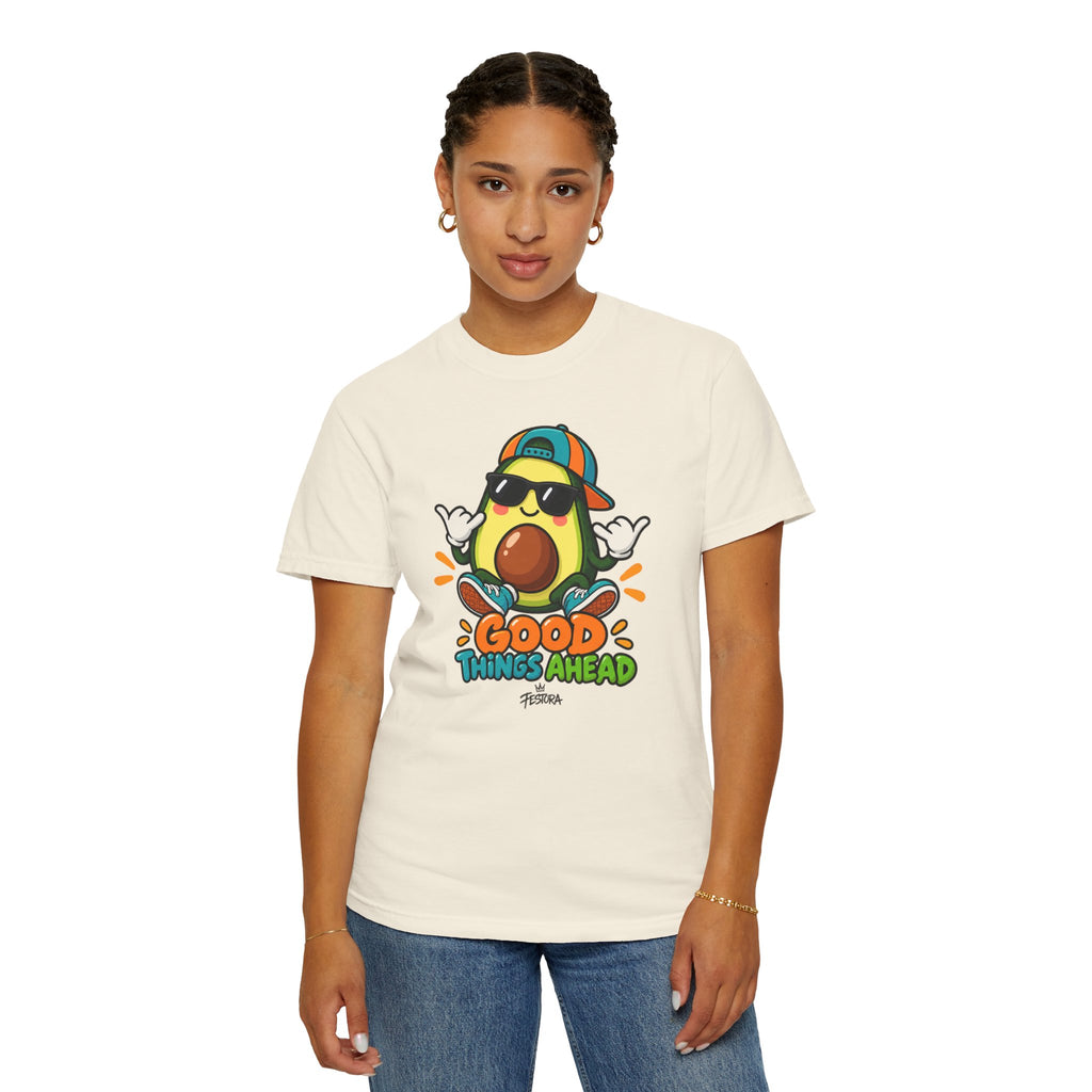 Good Things Ahead Avocado Graphic T-Shirt | Festora Everyday