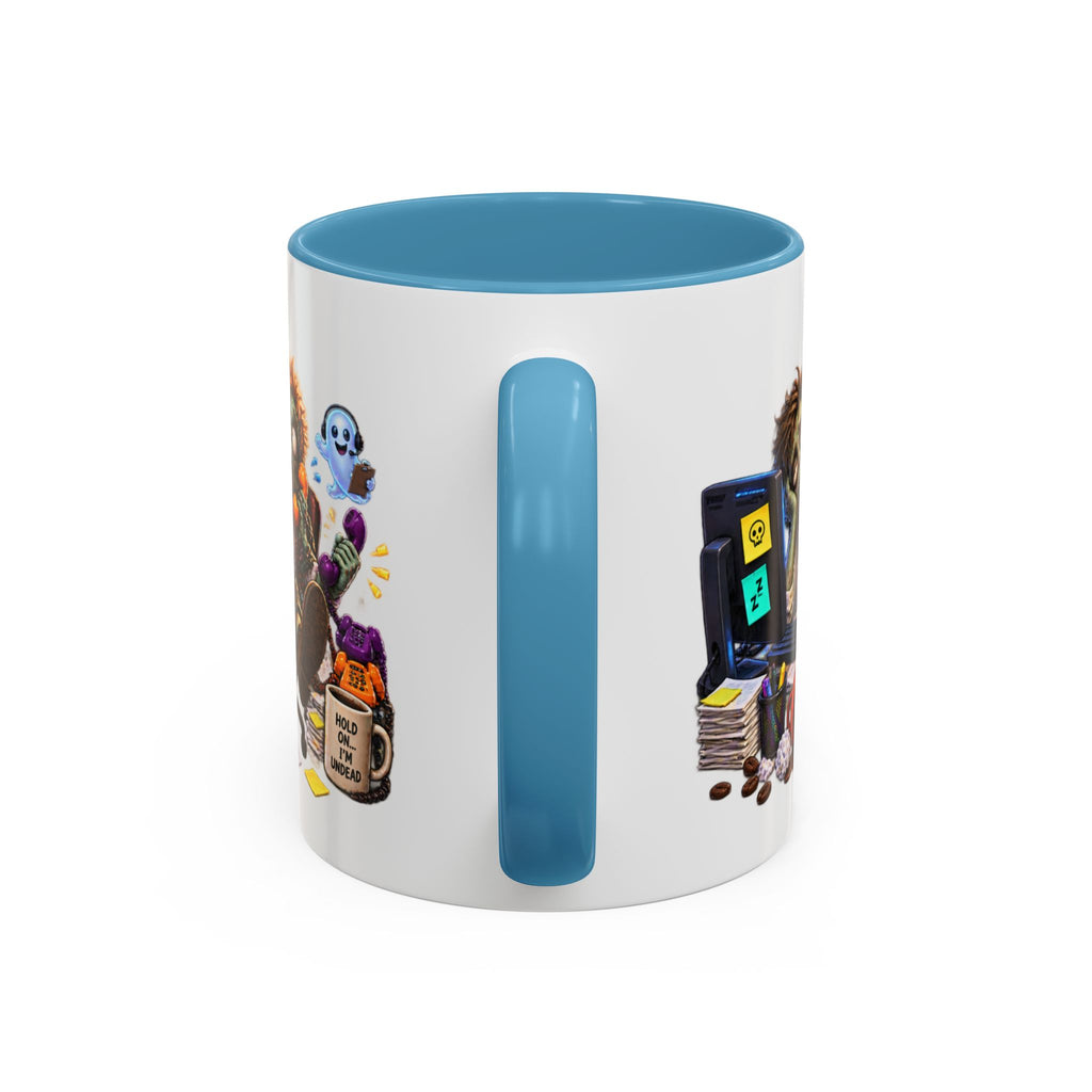 Dead Tired Still Working Zombie Office Halloween White Mug