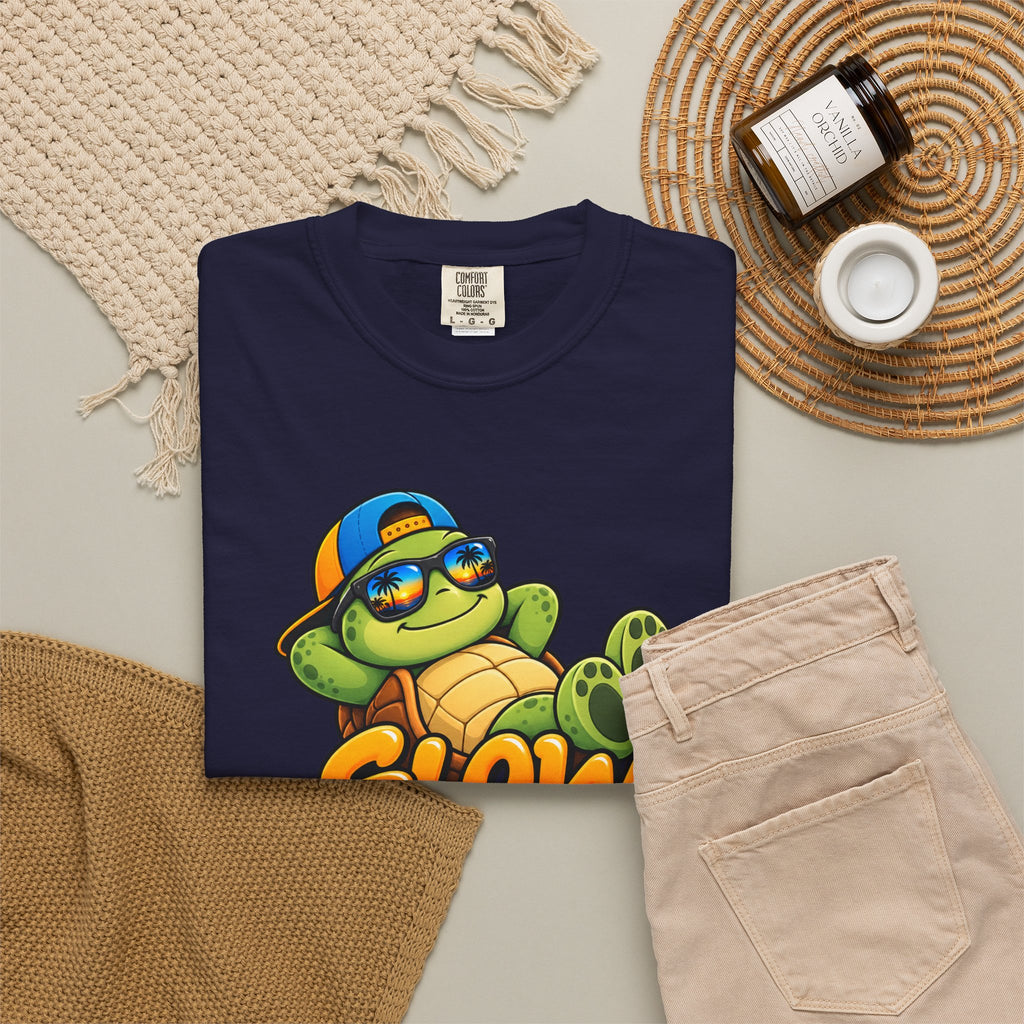 Slow Down, Life Is Good – Turtle Graphic T-Shirt | Festora Everyday