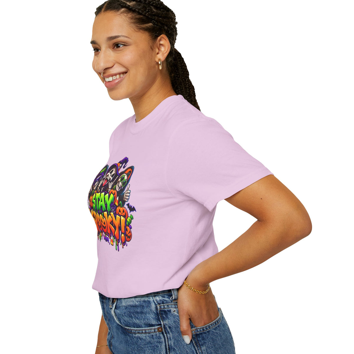 Stay Spooky Halloween T-Shirt – Funny Skeleton Crew Colorful Graphic Tee