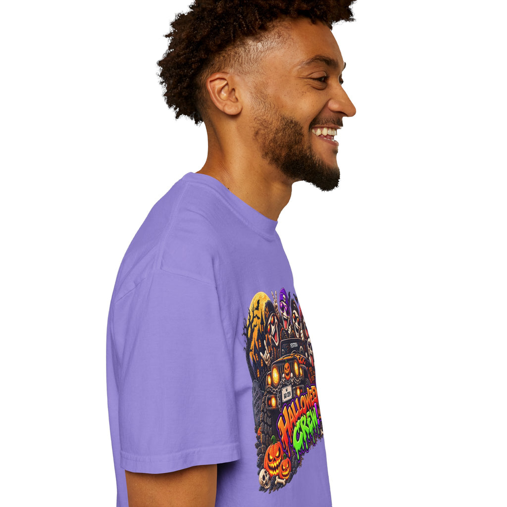 Halloween Crew T-Shirt – Skeleton Jeep Spooky Graphic Tee