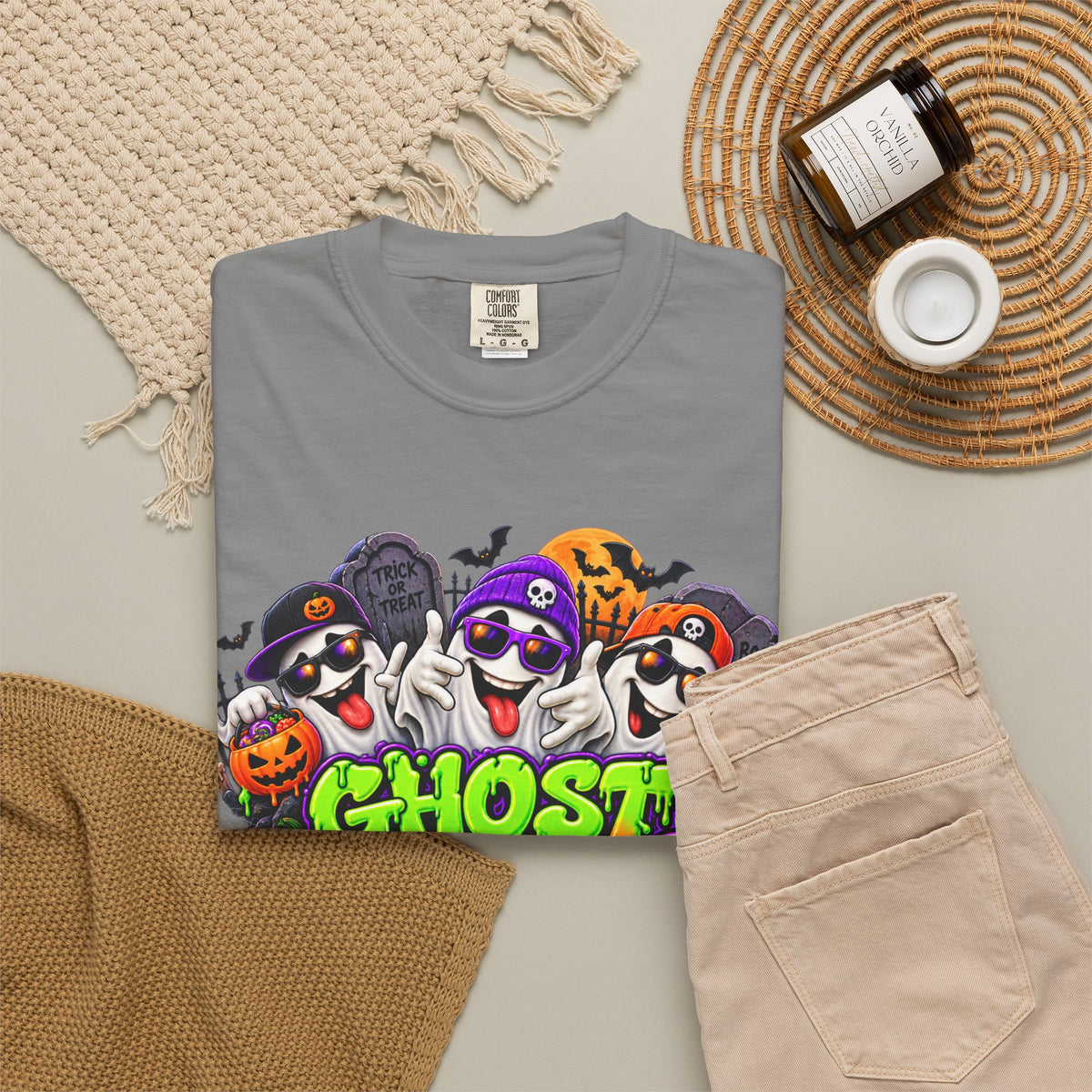 Ghost Gang Halloween T-Shirt – Funny Colorful Ghost Graphic Tee