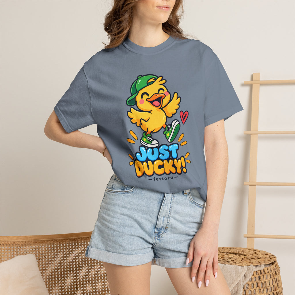Just Ducky! – Cute Happy Duck Graphic T-Shirt
