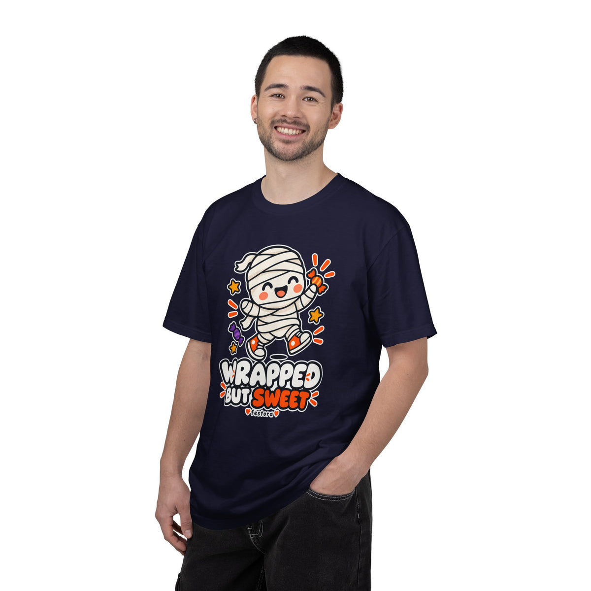 Wrapped but Sweet Halloween T-Shirt | Cute Mummy Graphic Tee