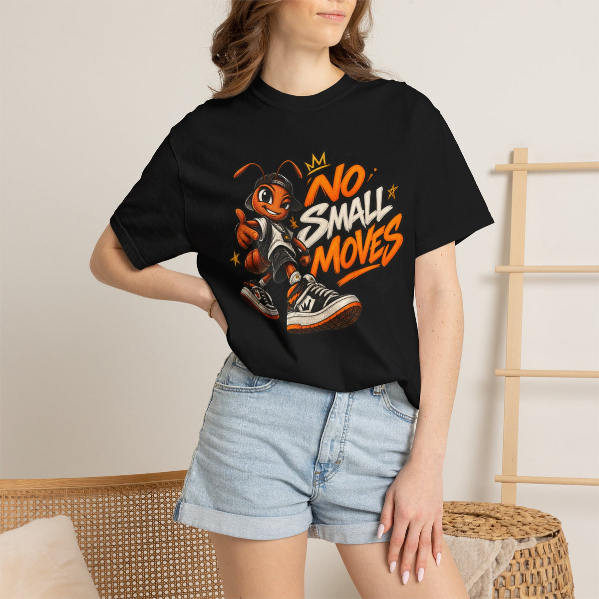 No Small Moves T-Shirt — Retro Sneaker Character Graphic Tee