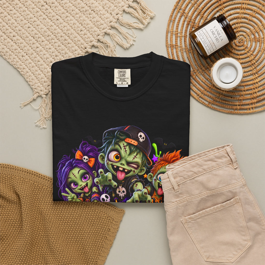 Zombie Party On! – Halloween Zombie Crew Graphic T-Shirt