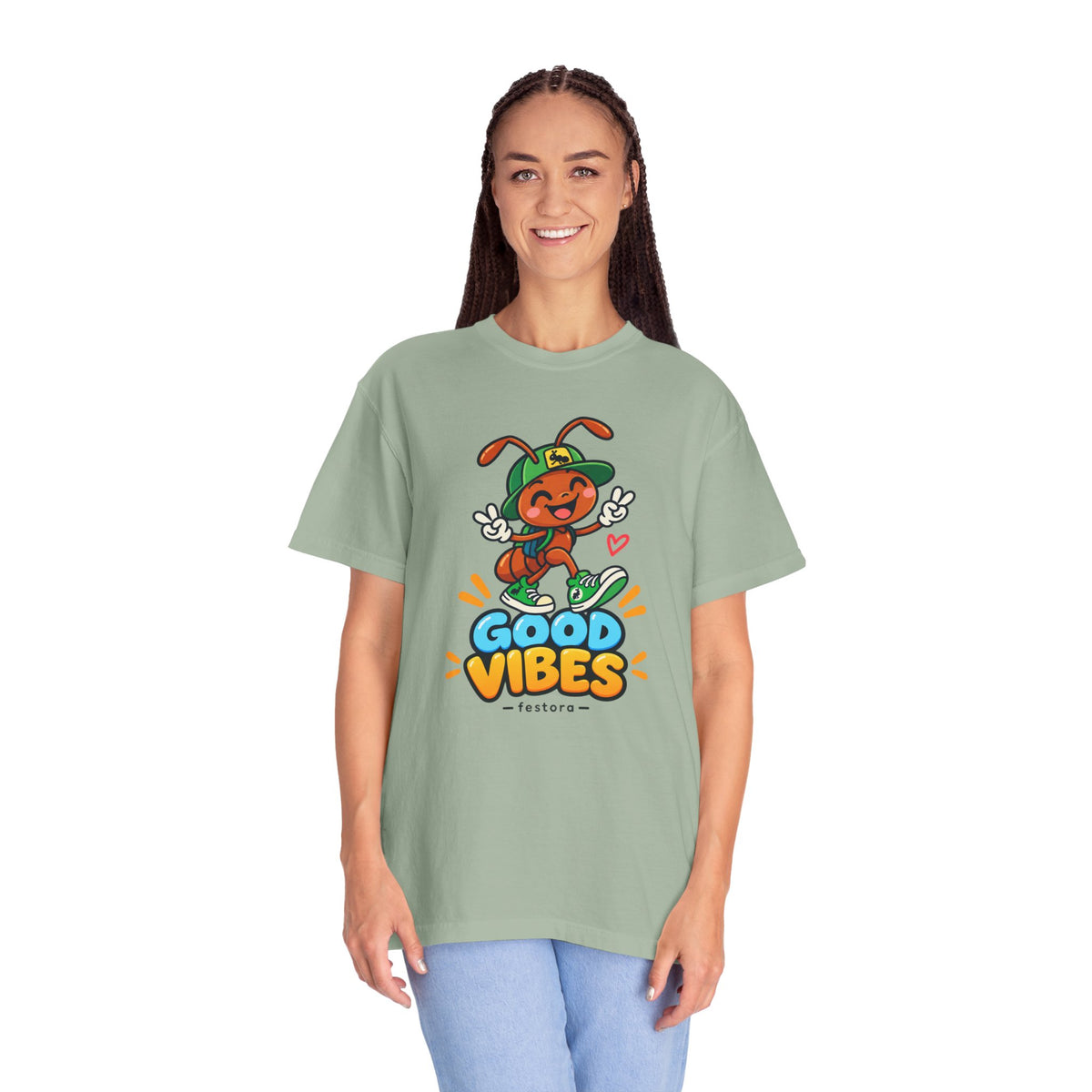 Good Vibes – Happy Ant Graphic T-Shirt