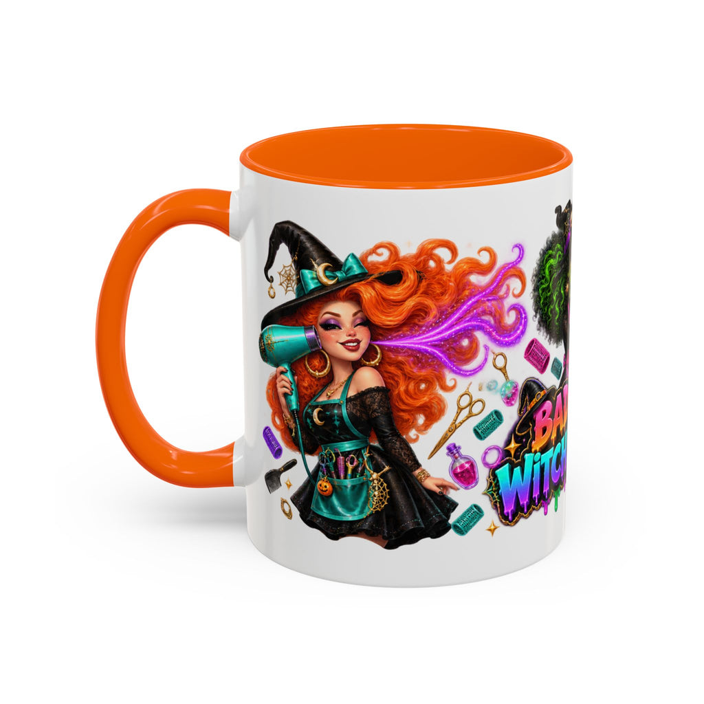 Bad Hair Witch Please Halloween Hairstylist White Mug