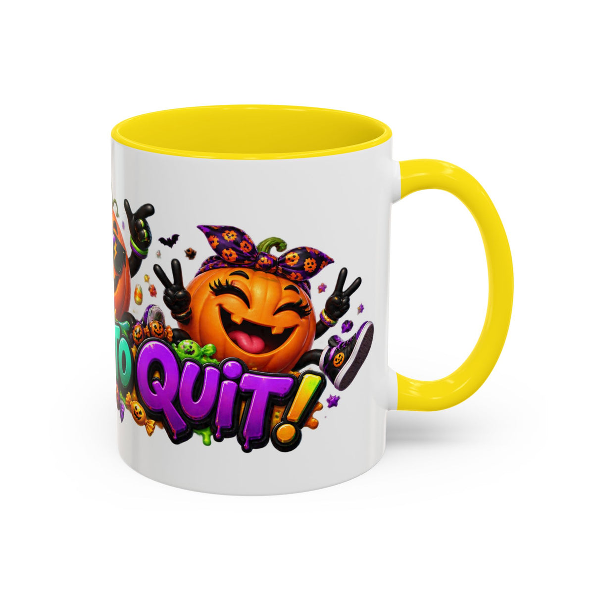 Too Lit to Quit Halloween Pumpkin Party White Mug