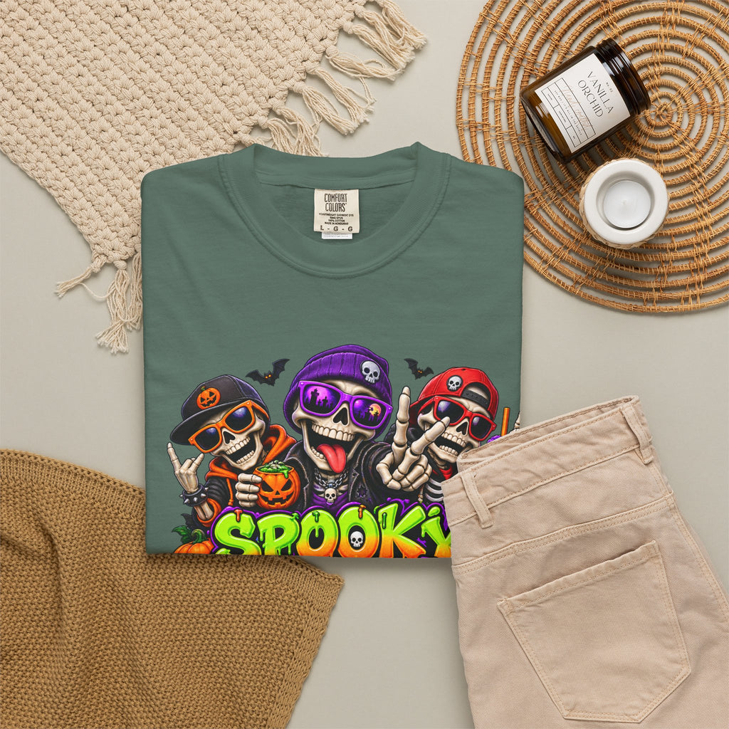 Spooky Crew Halloween T-Shirt – Funny Skeleton Graphic Tee