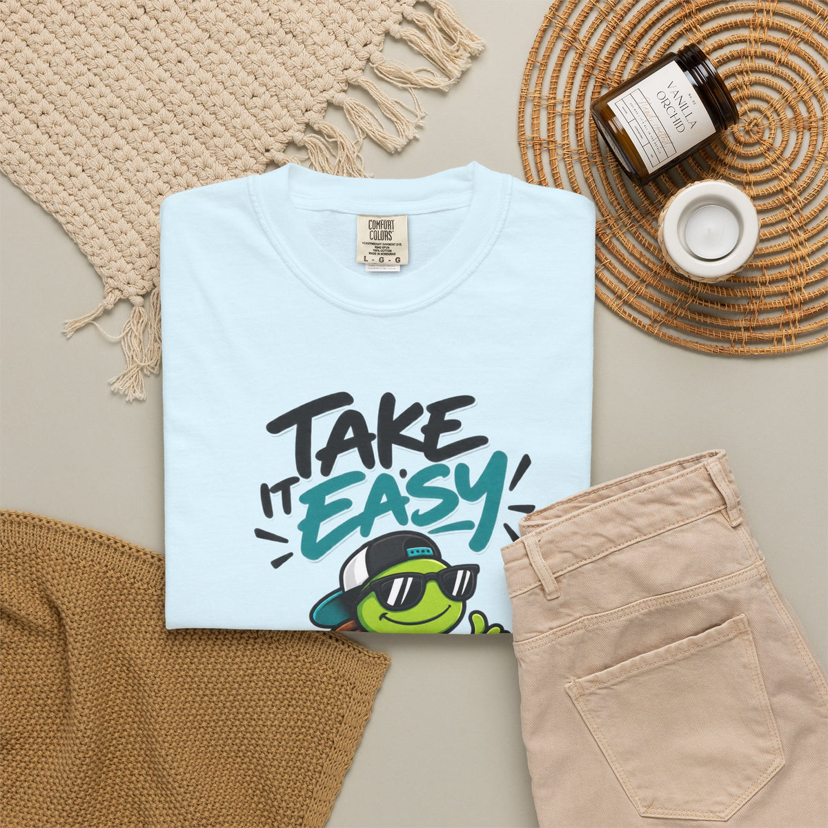Take It Easy Skate Turtle Graphic T-Shirt | Festora Everyday