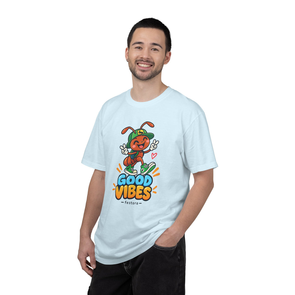 Good Vibes – Happy Ant Graphic T-Shirt