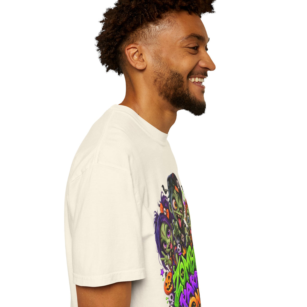 Zombie Party On! – Halloween Zombie Crew Graphic T-Shirt