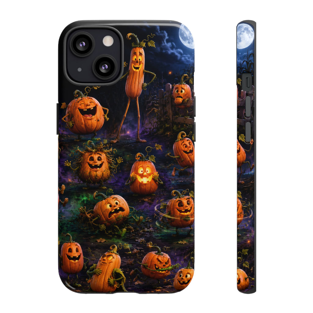 Halloween Pumpkin Patch Phone Case — Spooky Jack-o'-Lanterns Tough Case