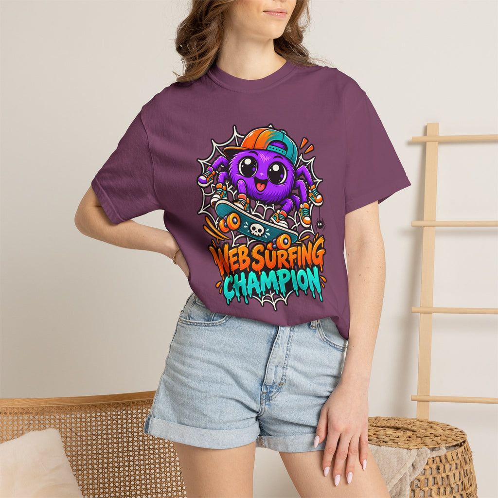 Web Surfing Champion – Cute Halloween Spider T-Shirt
