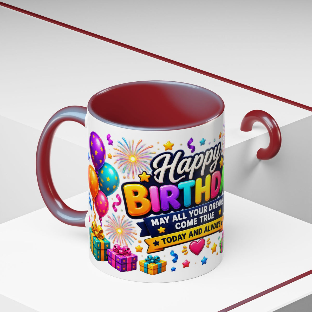 Happy Birthday Alien Coffee Mug — Colorful Galactic Birthday Wishes