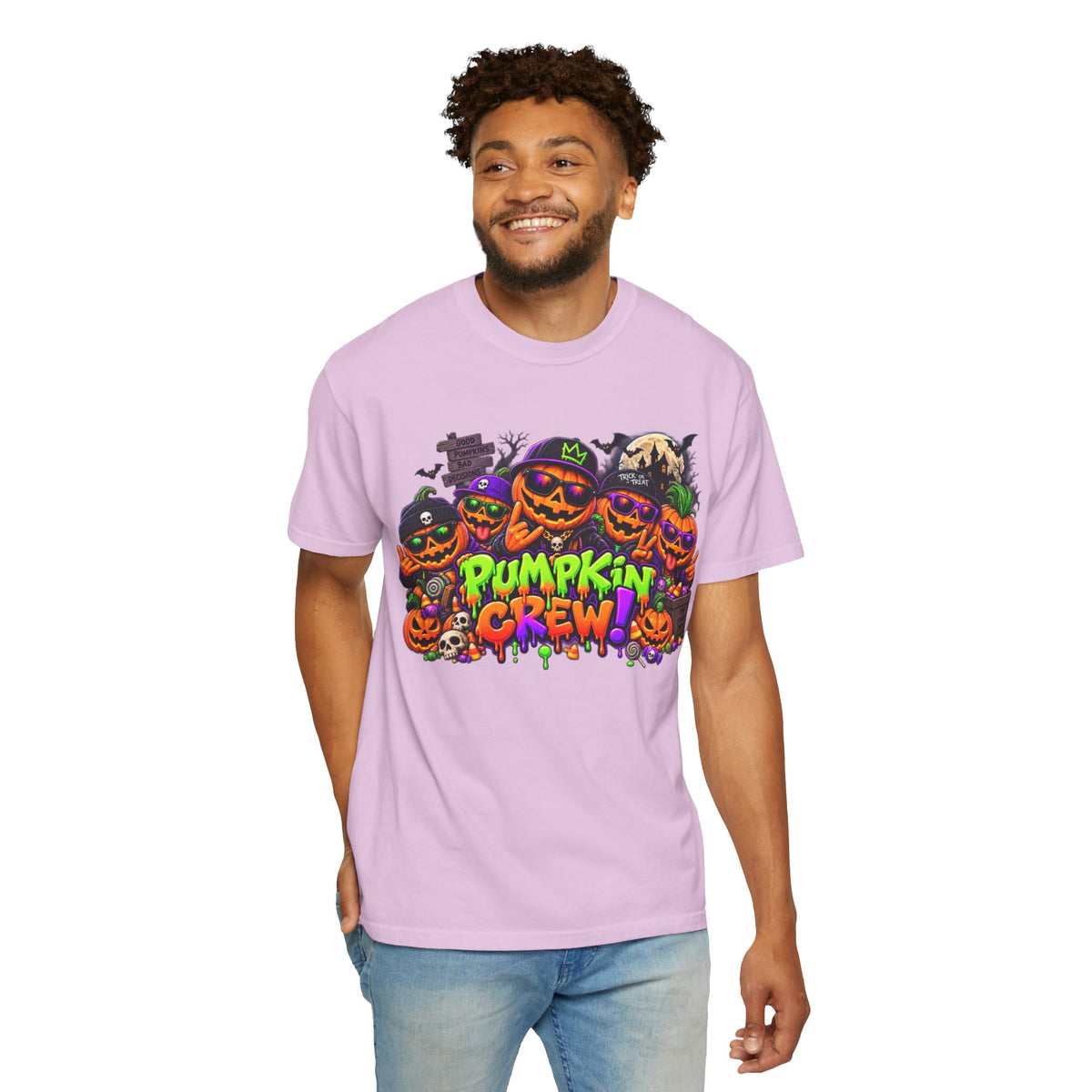 Pumpkin Crew Halloween T-Shirt – Funny Jack O’ Lantern Graphic Tee