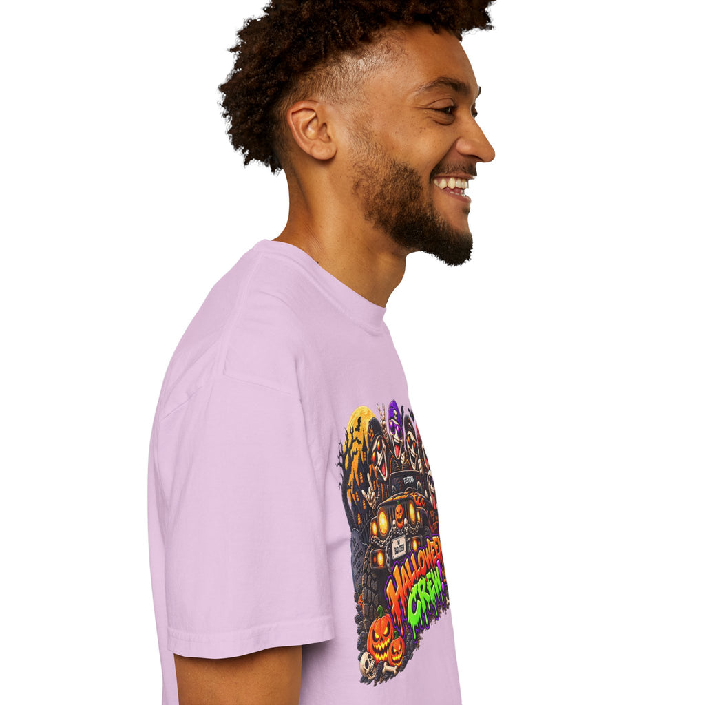Halloween Crew T-Shirt – Skeleton Jeep Spooky Graphic Tee